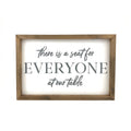 "Seat for Everyone at Our Table" Framed Saying — Kitchen Wall Decor
