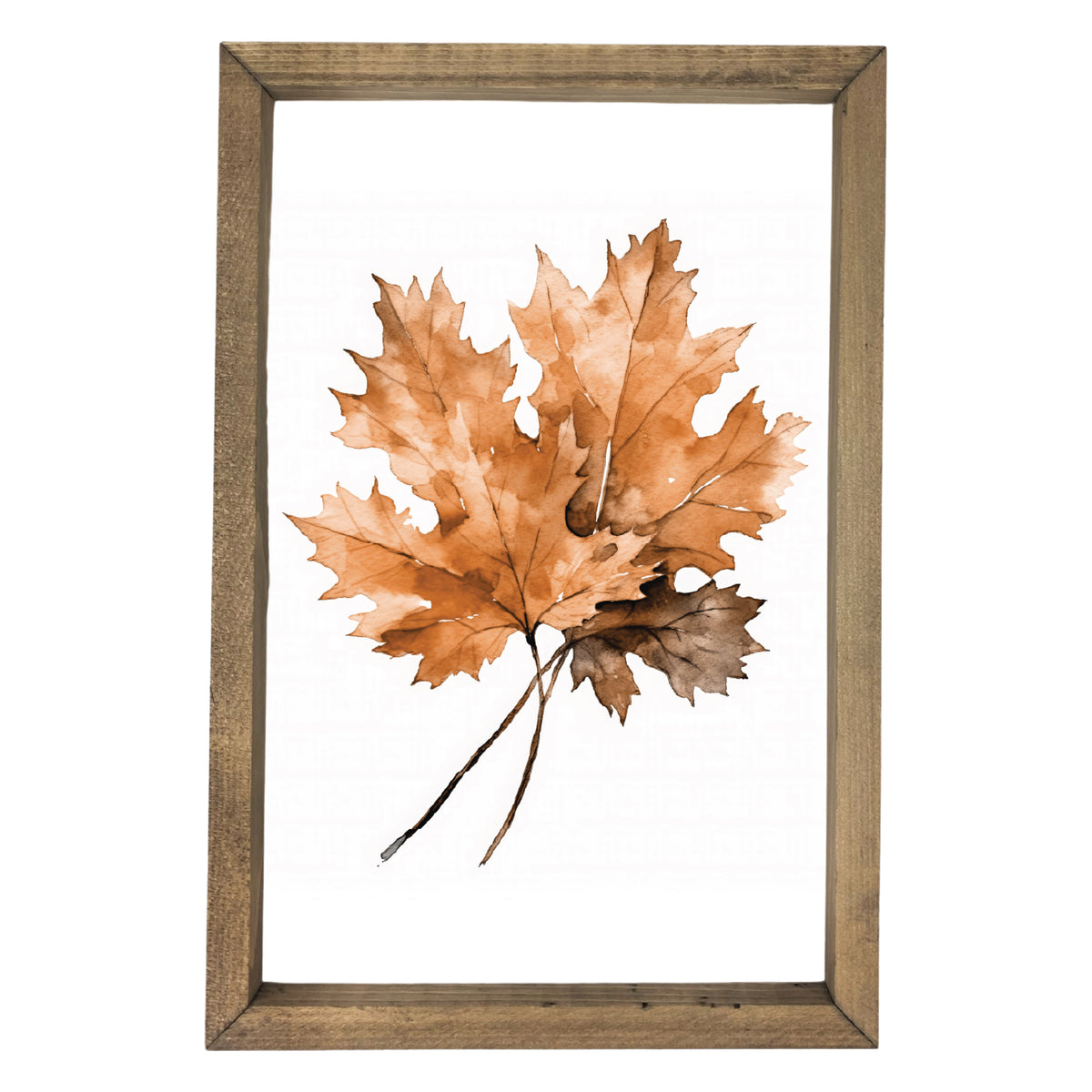 Fall Leaf Framed Art — Rustic Farmhouse Wall Decor