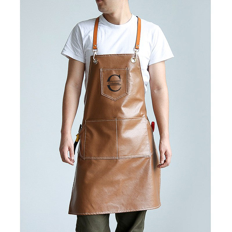 Personalized Leather Apron — Engraved Kitchen Gift for the Home Cook