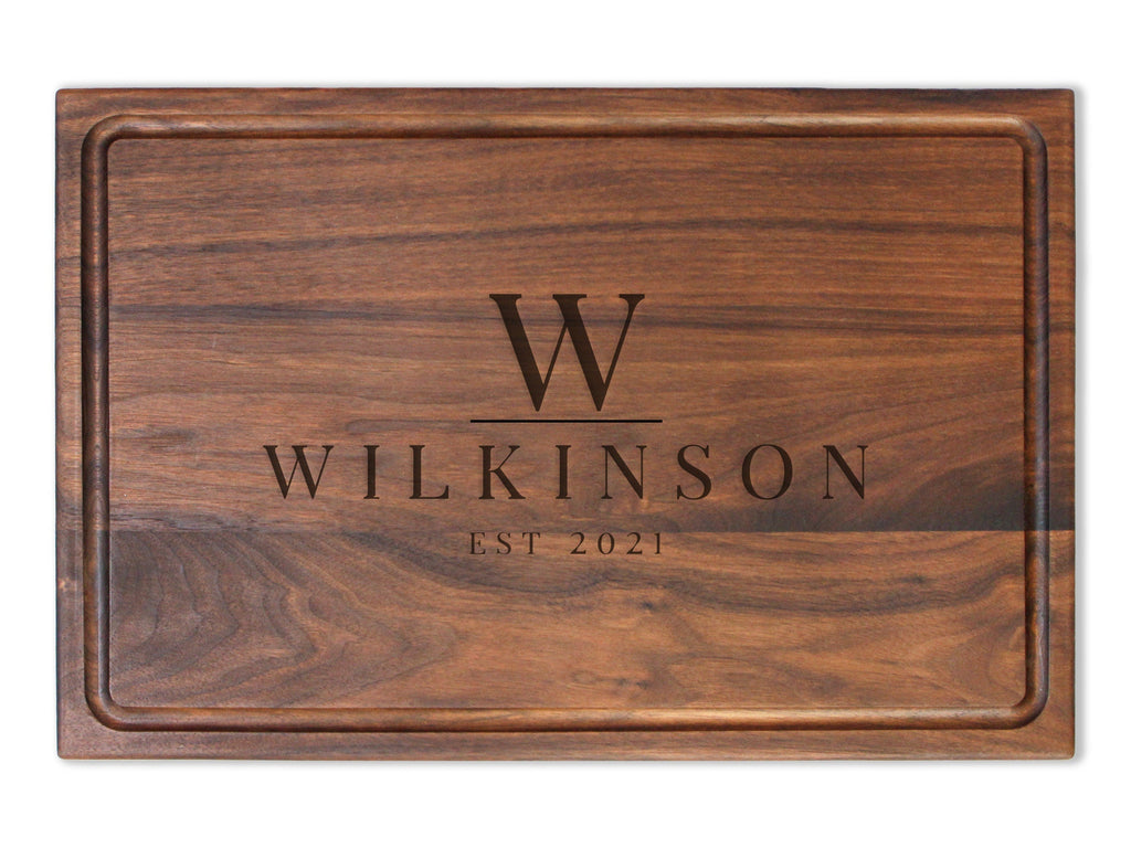 Personalized Engraved Cutting Board — Handcrafted Wedding & Housewarming Gift