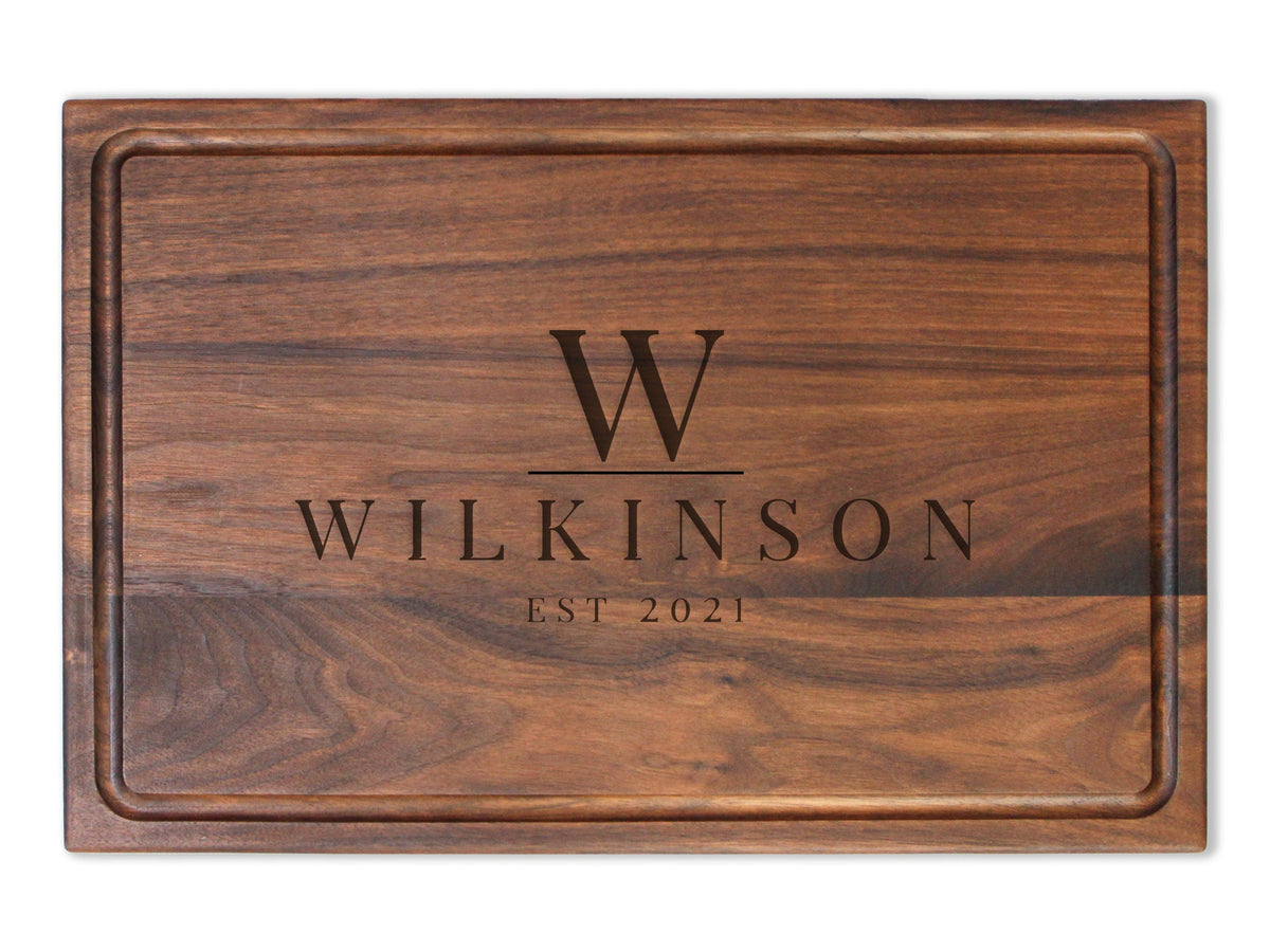 Personalized Engraved Cutting Board — Handcrafted Wedding & Housewarming Gift