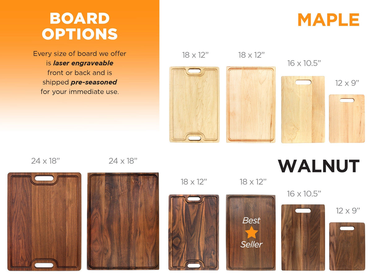 Personalized Engraved Cutting Board — Handcrafted Wedding & Housewarming Gift
